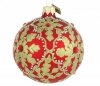bombka świąteczna złoty wzór / rote handverzierte Weihnachtskugel / red handmade baubles
